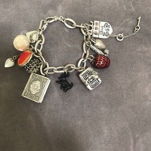 Juicy Couture Multi Charm Vintage Silver Bracelet